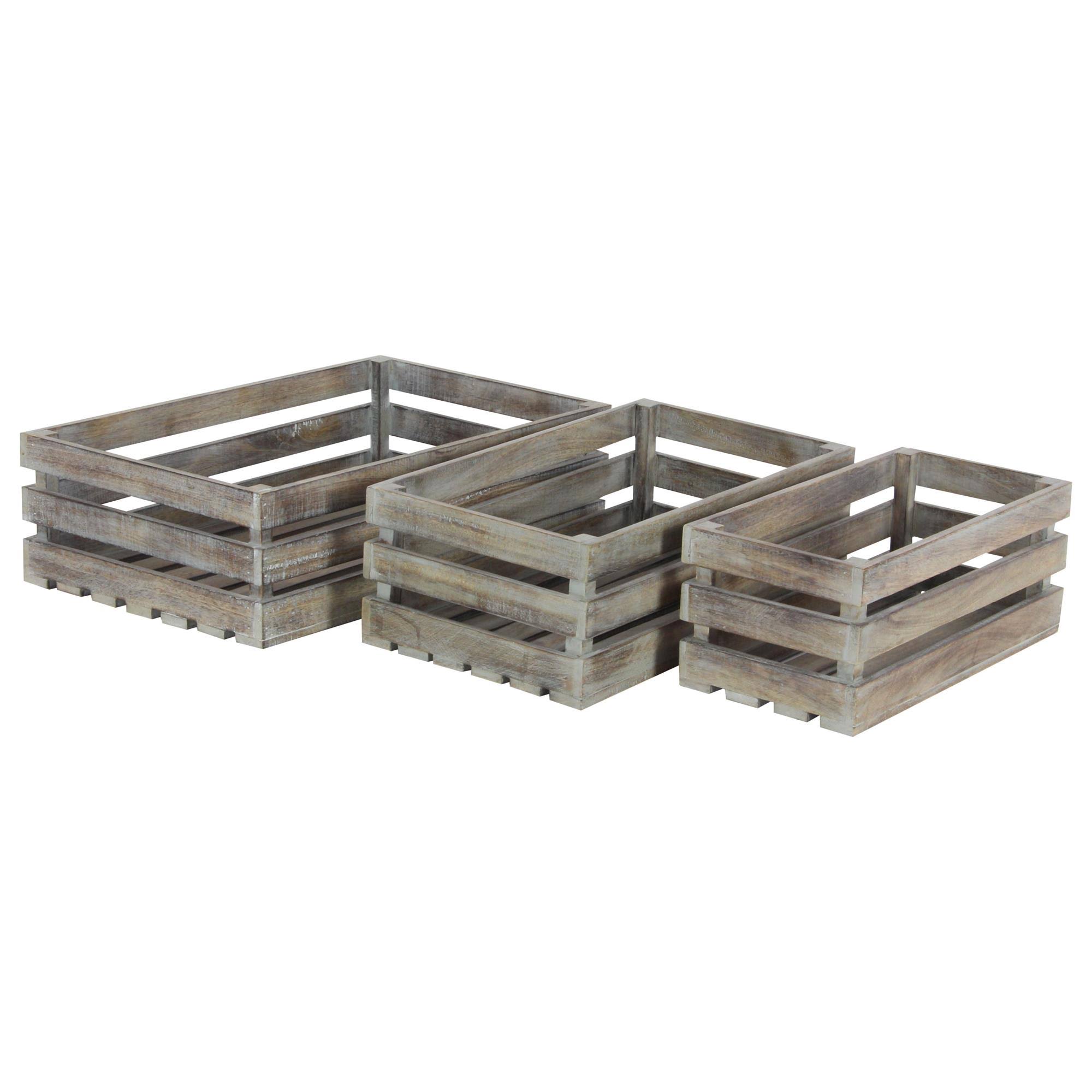 Brown Wood Crate - Set of 9HWWEP_GJGB Brown Wood Crate - Set of 9HWWEP_GJGB