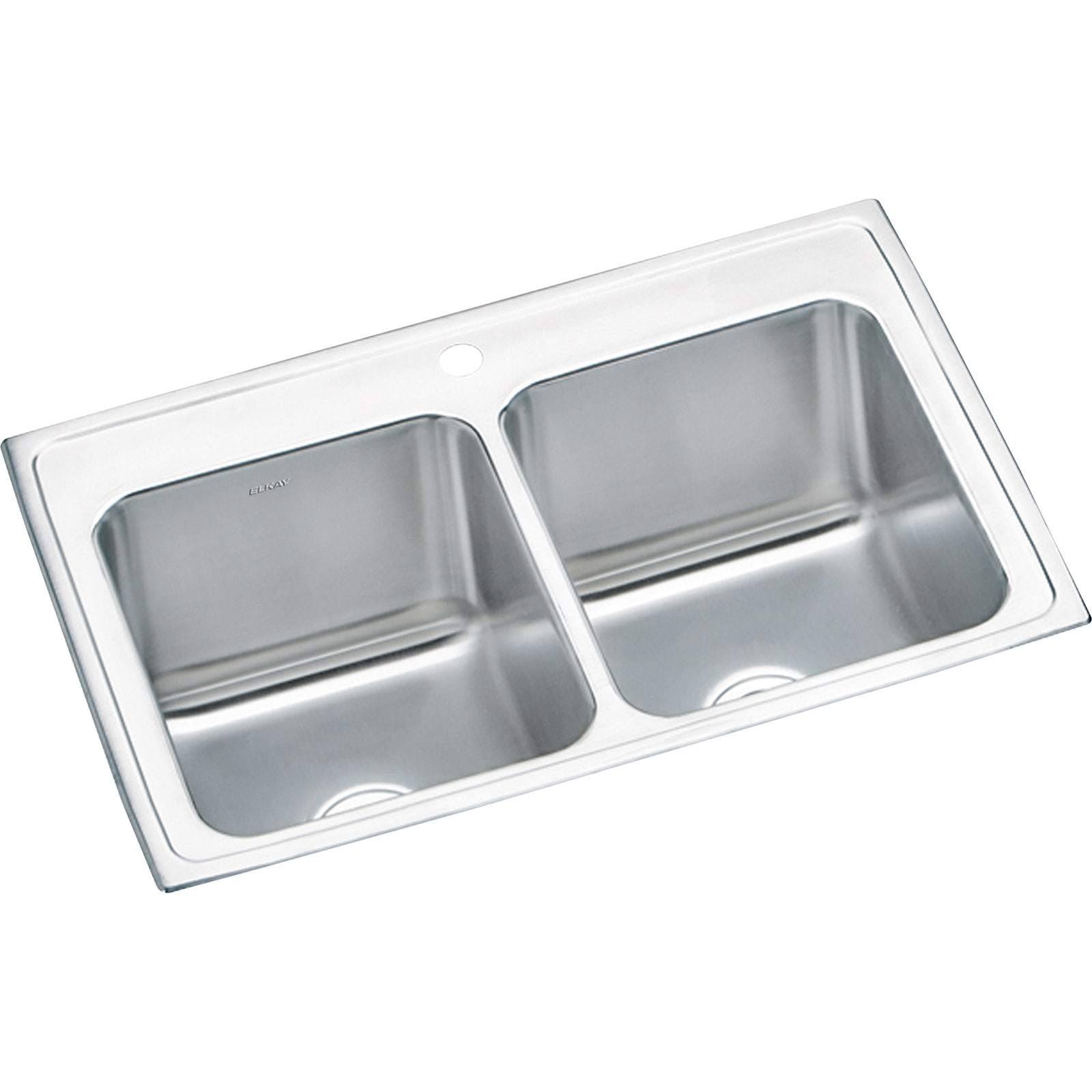 Elkay DLR3322101 Stainless Steel Double Bowl Top Mount Kitchen K9JESB_LUBM Elkay DLR3322101 Stainless Steel Double Bowl Top Mount Kitchen K9JESB_LUBM