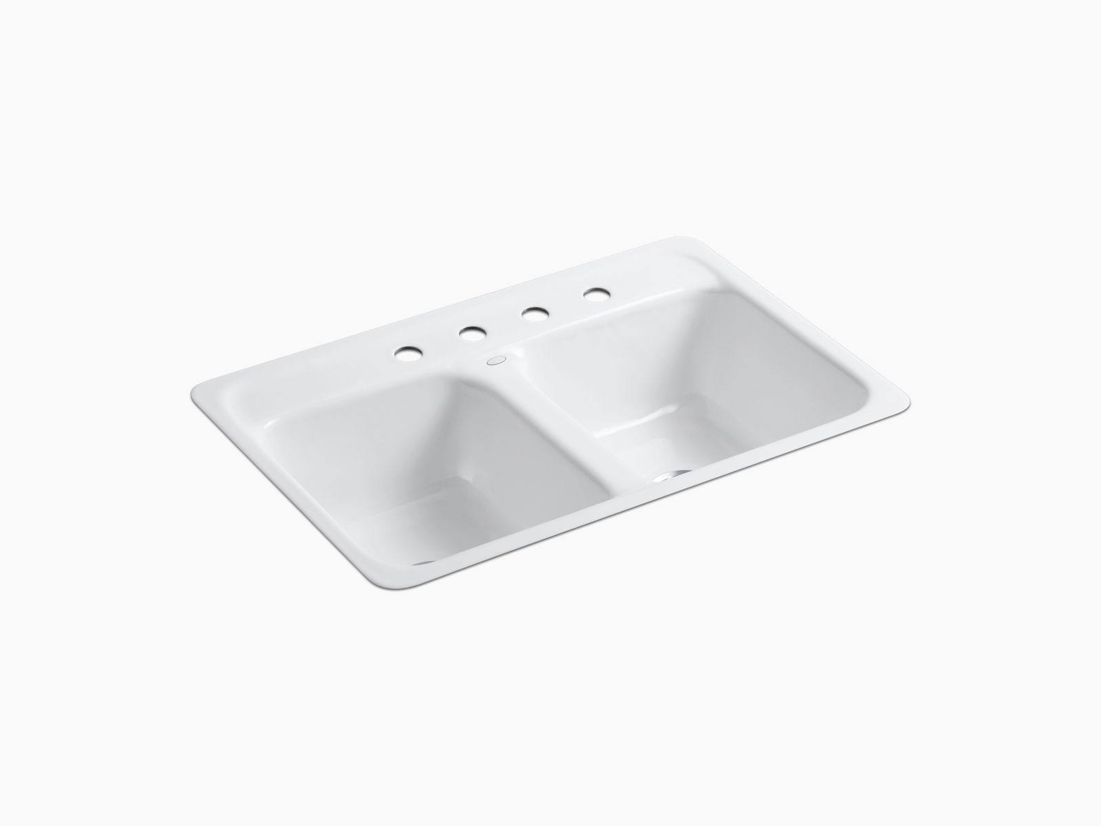 KOHLER K-5950-4-0 Delafield Tile-In/Metal Frame Kitchen Sink, RO5DW6_7CQC KOHLER K-5950-4-0 Delafield Tile-In/Metal Frame Kitchen Sink, RO5DW6_7CQC