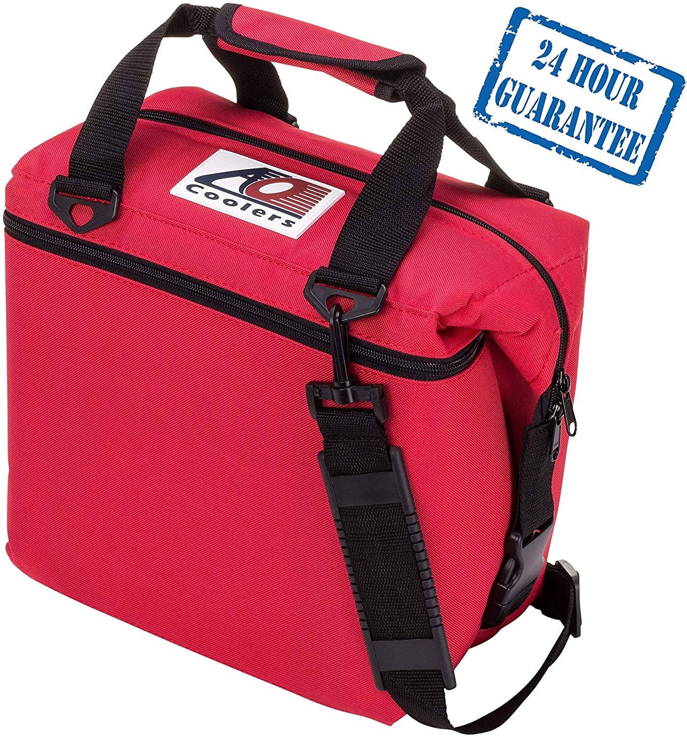 AO Coolers Canvas Soft Cooler with High-Density Insulation Red 12-4MSP4F_VRUR AO Coolers Canvas Soft Cooler with High-Density Insulation Red 12-4MSP4F_VRUR