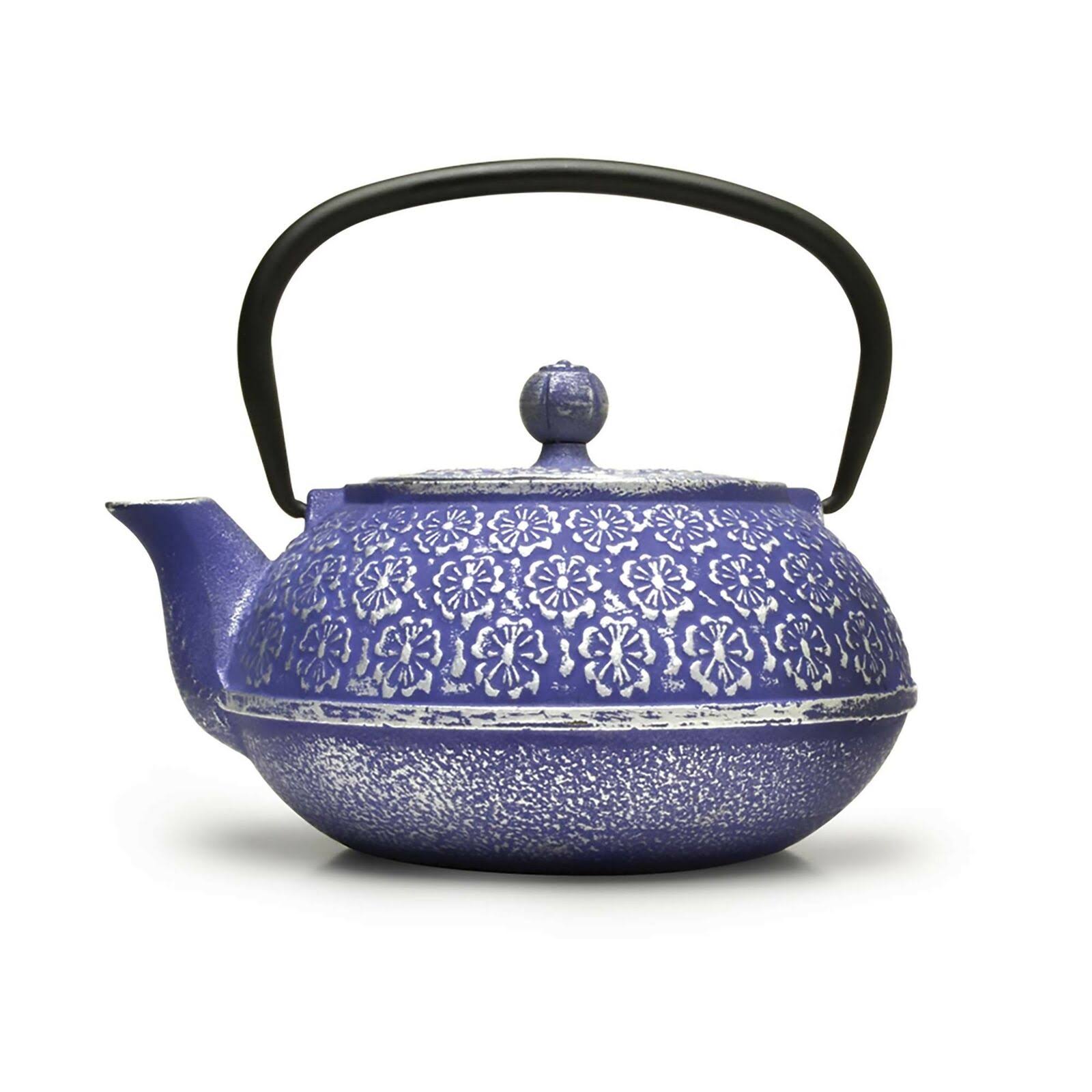 Primula Cast Iron Teapot Blue Floral Design w/Stainless Steel Infuser,34 BNNDVY_IY6X Primula Cast Iron Teapot Blue Floral Design w/Stainless Steel Infuser,34 BNNDVY_IY6X