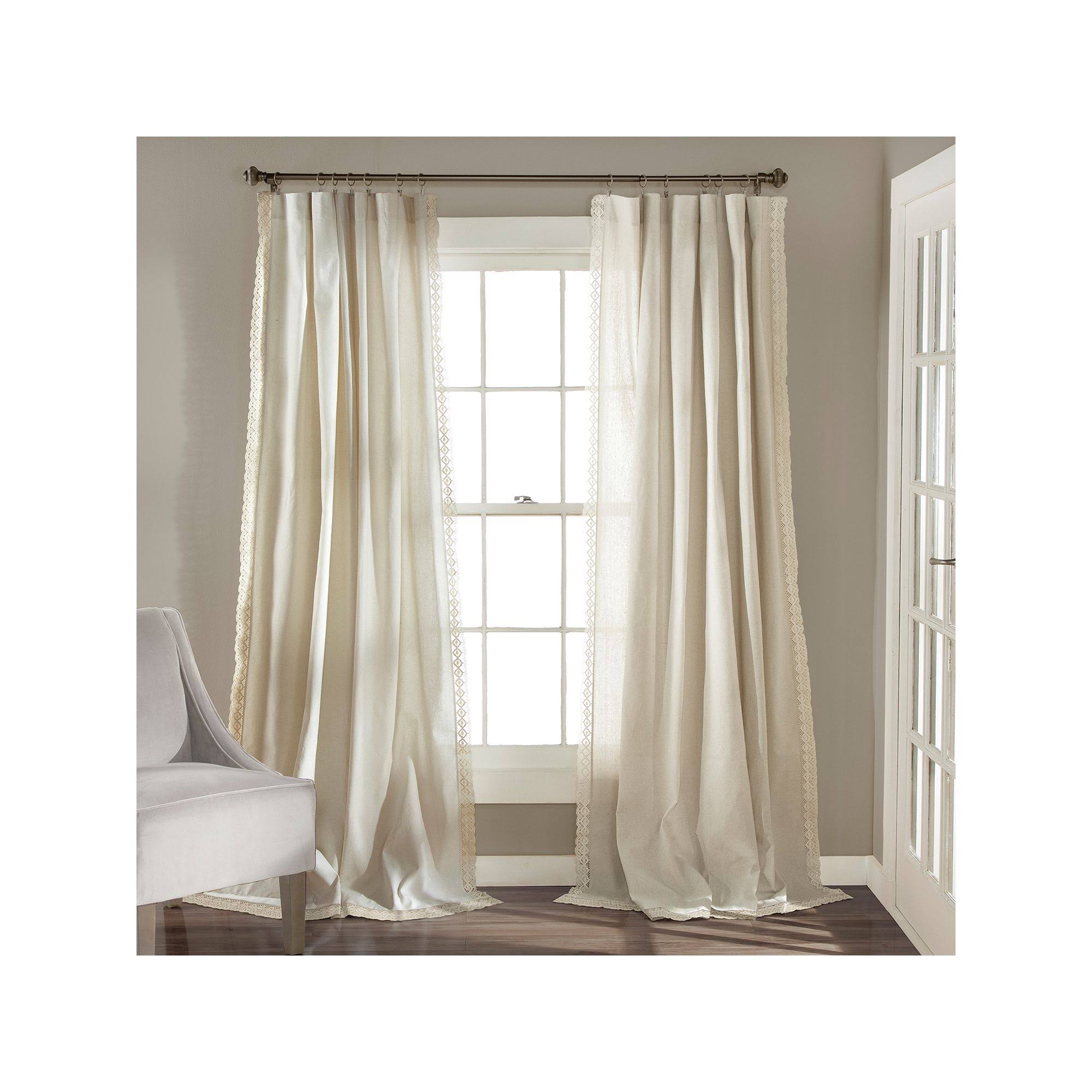 Lush Decor Rosalie Window Curtain Panels Ivory 54x108 TZCGYE_7BCK