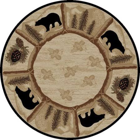 Mayberry Rug Hearthside Ebony Area Rug, Size Round 5'3 inch, MUJFOH_9GO0