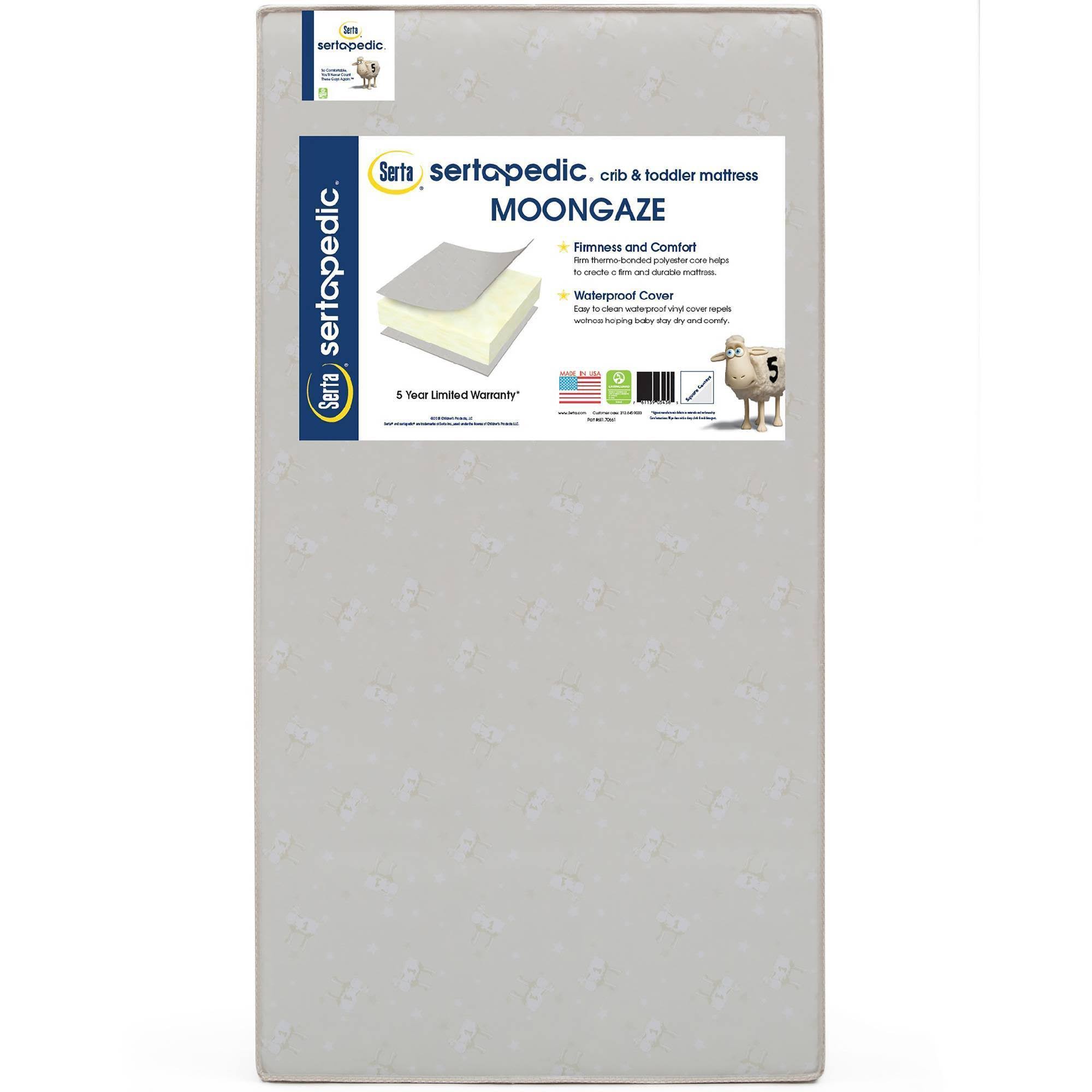 SertaPedic Moongaze Crib and Toddler Mattress, 80IMWV_ER9T