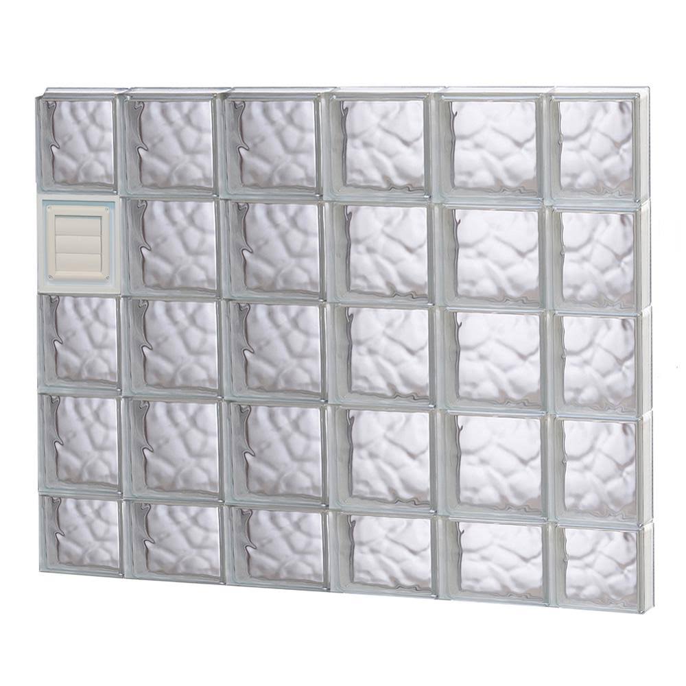 REDI2SET Wavy Pattern Frameless Replacement Glass Block Window (Rough Opening 44-in x 38-in; Actual 42.5-in x 36.75-in) 1B2MOY_9KVI REDI2SET Wavy Pattern Frameless Replacement Glass Block Window (Rough Opening 44-in x 38-in; Actual 42.5-in x 36.75-in) 1B2MOY_9KVI