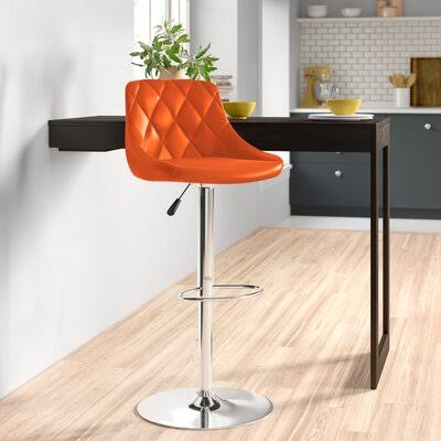 Zipcode Design Bianca Swivel Adjustable Height Bar Stool Upholstery: YAV39P_FWKS