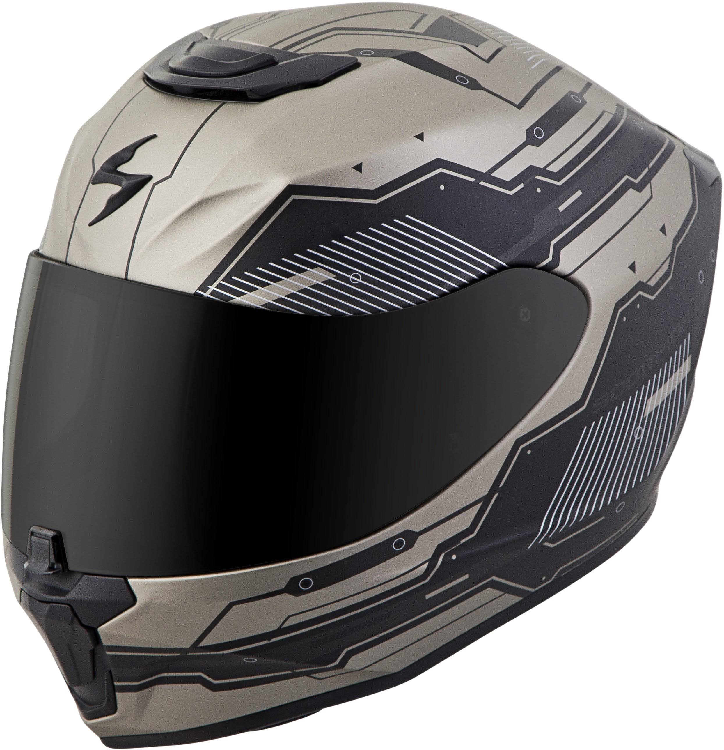 Scorpion 42-1022; EXO-R420 Full-Face Techno Helmet Titanium / Black G6PNCP_J8JP