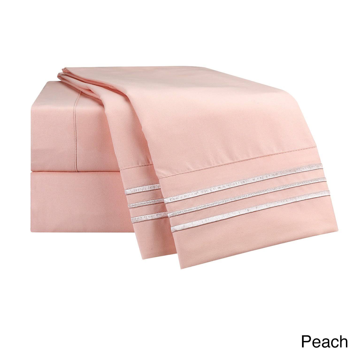Clara Clark Premier 1800 Series Deep Pocket Bed Sheet Set - Peach - 4 Piece - UQ6RAH_HZ95 Clara Clark Premier 1800 Series Deep Pocket Bed Sheet Set - Peach - 4 Piece - UQ6RAH_HZ95