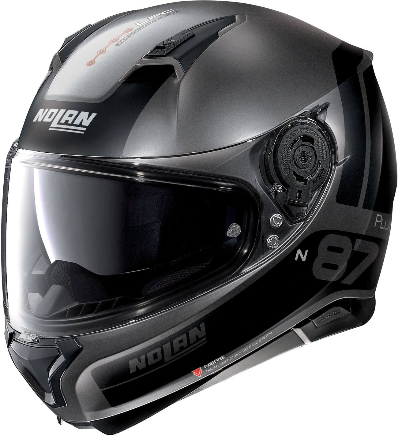 Nolan N87 Plus Distinctive N-Com Helmet, black-grey, Size TWNY6L_OYVA Nolan N87 Plus Distinctive N-Com Helmet, black-grey, Size TWNY6L_OYVA