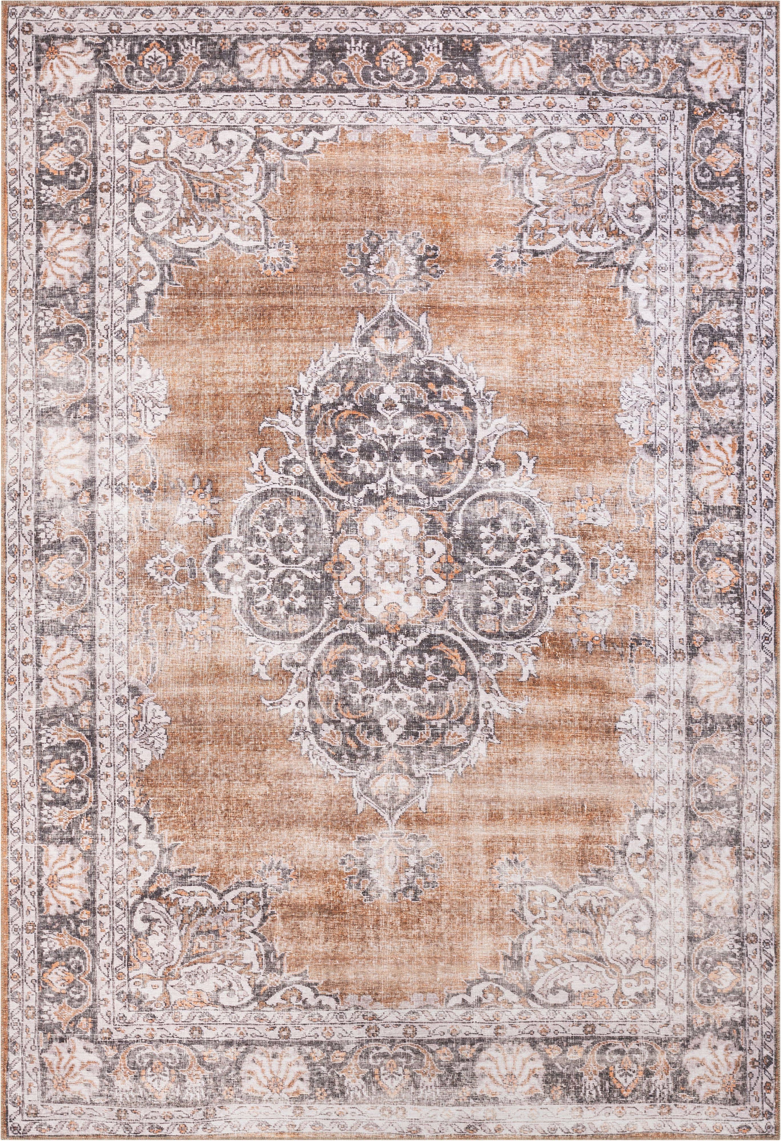 Well Woven Machine Washable Nile Tarifa Vintage Bohemian Medallion Floral Border Rust 7'7 inch x 9'6 inch Area Rug, Size 7'7 HJLDTJ_S0ZC Well Woven Machine Washable Nile Tarifa Vintage Bohemian Medallion Floral Border Rust 7'7 inch x 9'6 inch Area Rug, Size 7'7 HJLDTJ_S0ZC