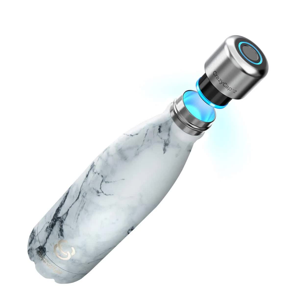 CrazyCap Self-Cleaning Bottle with UV-C Water Purifier - 17oz- O0LW1R_VGHO CrazyCap Self-Cleaning Bottle with UV-C Water Purifier - 17oz- O0LW1R_VGHO