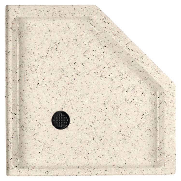 Swan Solid Surface 36-in x 36-in Neo-Angle Shower Base with Center Drain in Tahiti C4WRRX_1XIU Swan Solid Surface 36-in x 36-in Neo-Angle Shower Base with Center Drain in Tahiti C4WRRX_1XIU