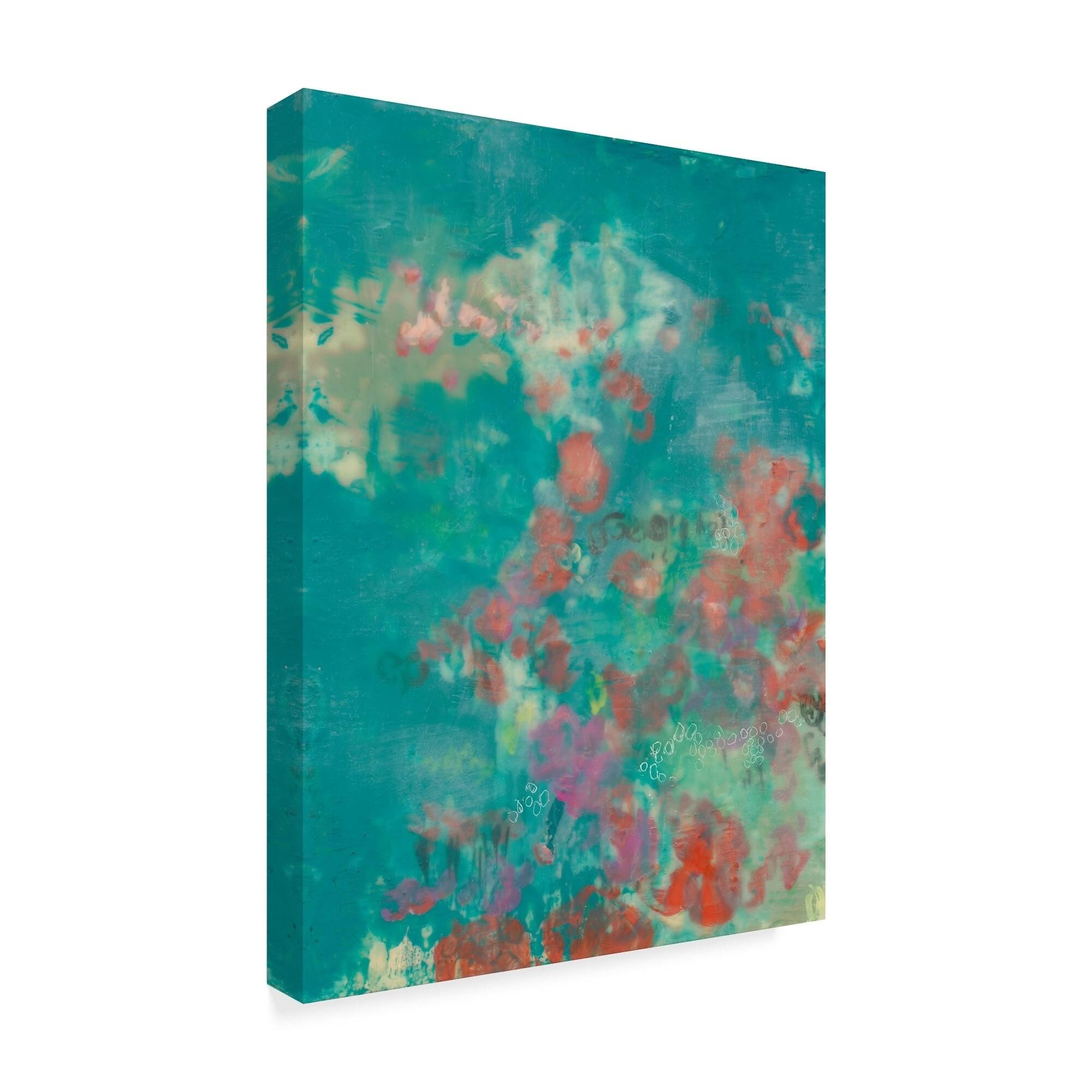 Trademark Fine Art 'Teal Rose Garden I' Canvas Art by Jennifer Goldberger, Size 35 x AVCIJA_VWF1 Trademark Fine Art 'Teal Rose Garden I' Canvas Art by Jennifer Goldberger, Size 35 x AVCIJA_VWF1