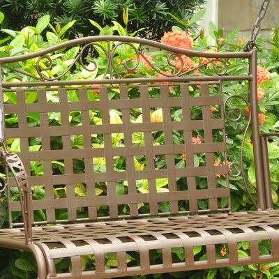 Fleur De Lis Living Saundra Iron Porch Swing Color Matte CFCQEA_6QML Fleur De Lis Living Saundra Iron Porch Swing Color Matte CFCQEA_6QML