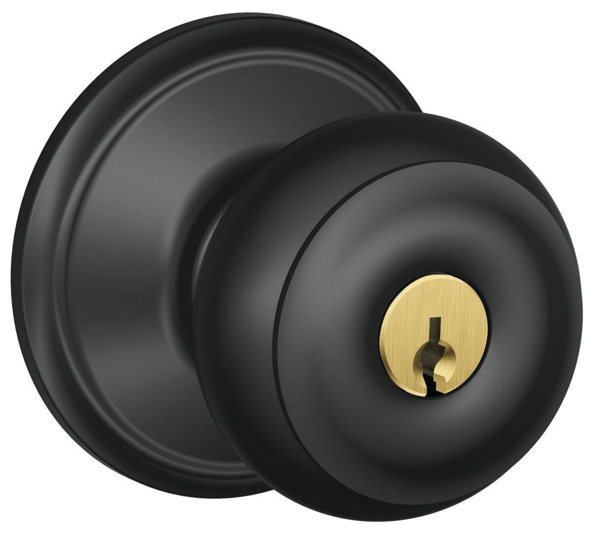 Schlage Lock Knob Entry Georgian Kyd MT Blk WB84CH_IMDK Schlage Lock Knob Entry Georgian Kyd MT Blk WB84CH_IMDK
