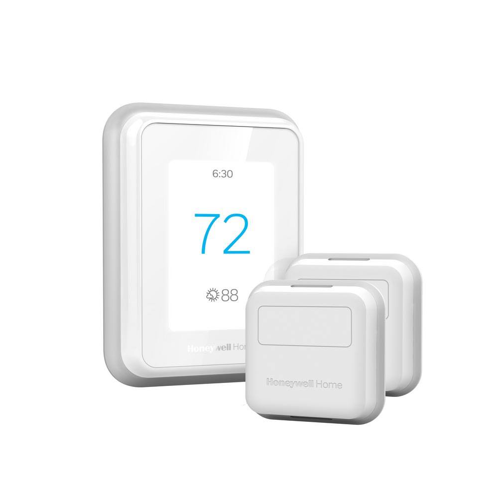 Honeywell Home T9 7-Day Programmable Smart Thermostat with Touchscreen Display and 2-Pack of Smart Room Sensors, WYI1QR_H2V2