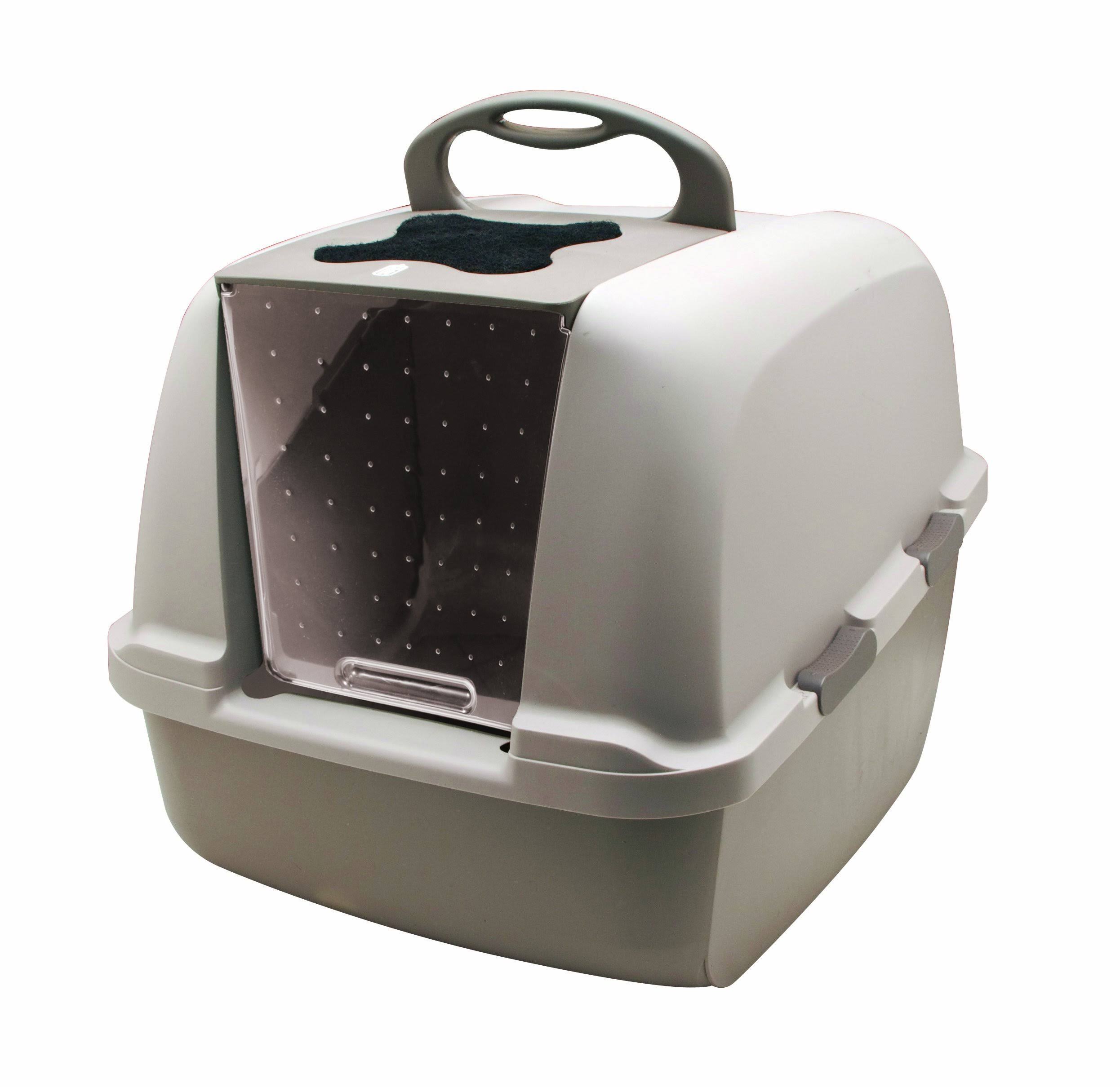 Catit Jumbo Hooded Cat Litter Pan - Warm 6YQKDY_VQLR