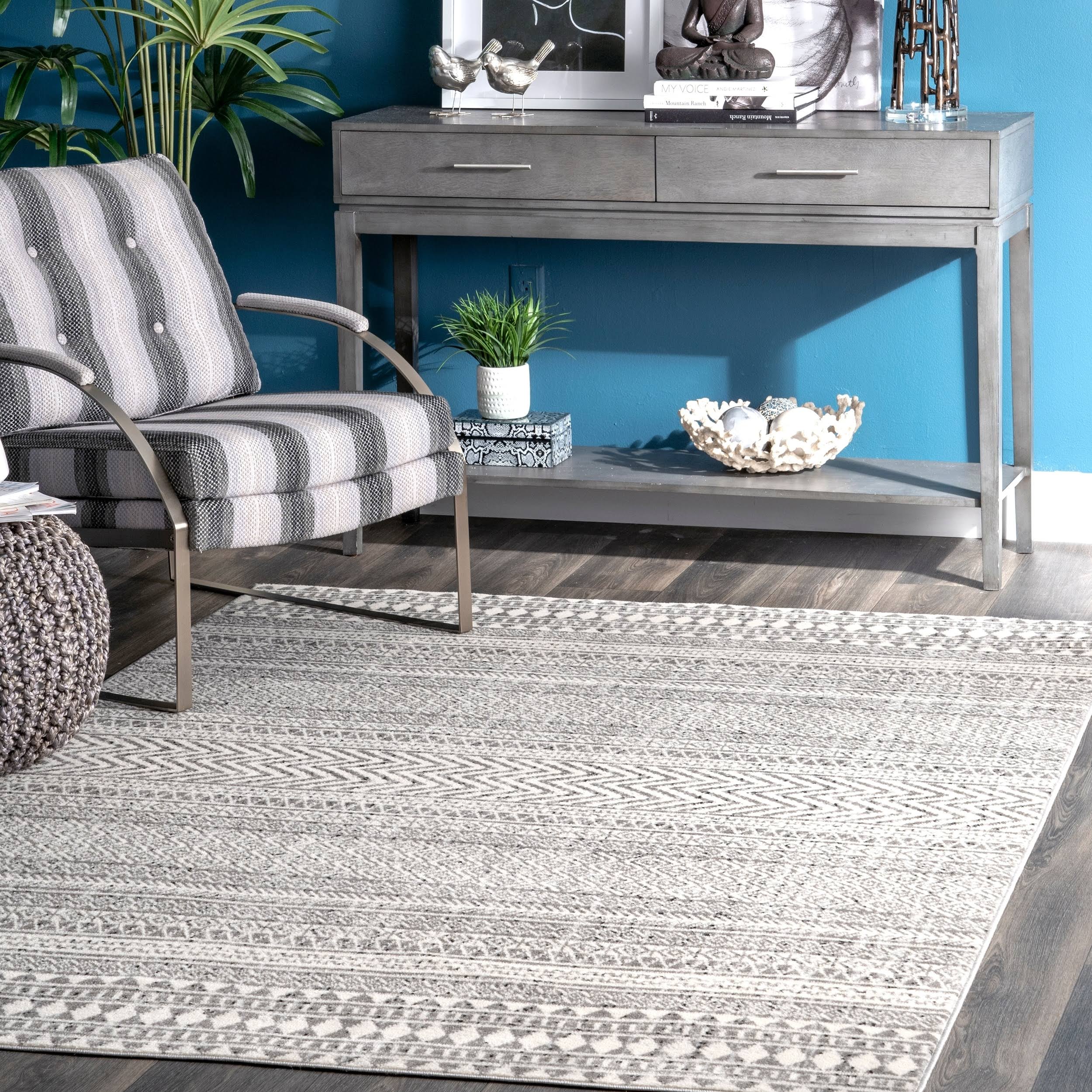 nuLOOM Tribal Bands Solid Area Rug - 4' 1 LRGCDW_LRDF nuLOOM Tribal Bands Solid Area Rug - 4' 1 LRGCDW_LRDF