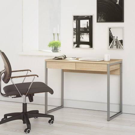 Tvilum Walker 2 Drawer Desk, Oak Structure, EXDVEA_URNQ Tvilum Walker 2 Drawer Desk, Oak Structure, EXDVEA_URNQ