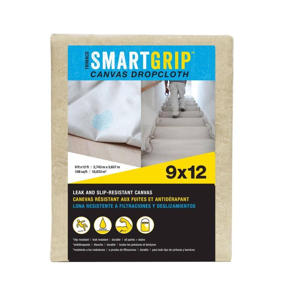 Trimaco 85431 Smart Grip Drop Cloth, 12 ft L, 9 ft W, IV2HCV_7NEB Trimaco 85431 Smart Grip Drop Cloth, 12 ft L, 9 ft W, IV2HCV_7NEB