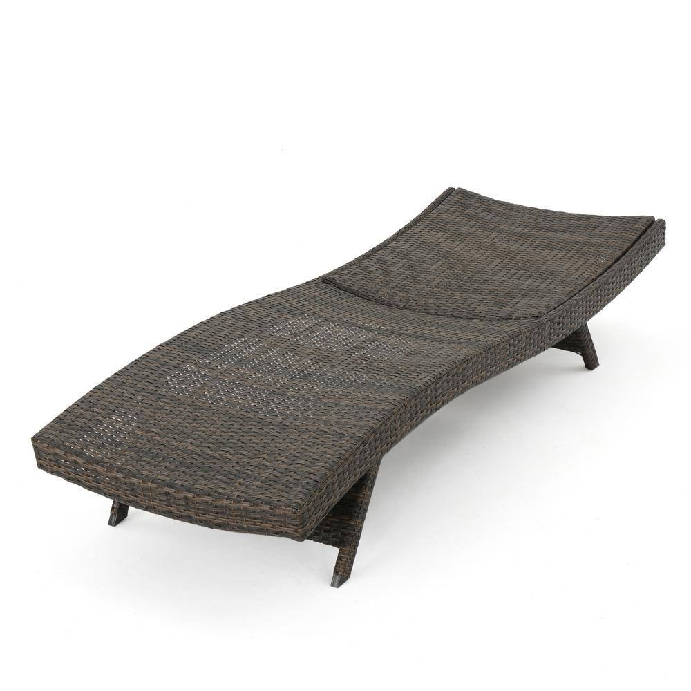Noble House Thira Outdoor Wicker Chaise Lounge Chair Mix NFMP9R_W4T0 Noble House Thira Outdoor Wicker Chaise Lounge Chair Mix NFMP9R_W4T0