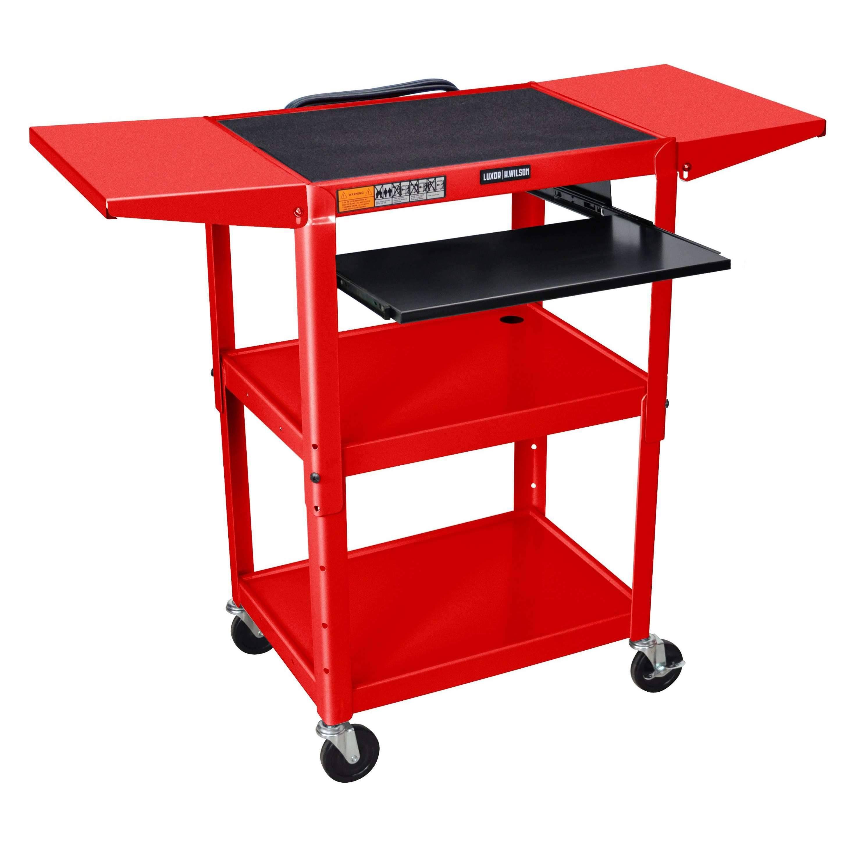 Luxor Adjustable Height Cart with Leaf/Keyboard, FDIB1V_ZO6N