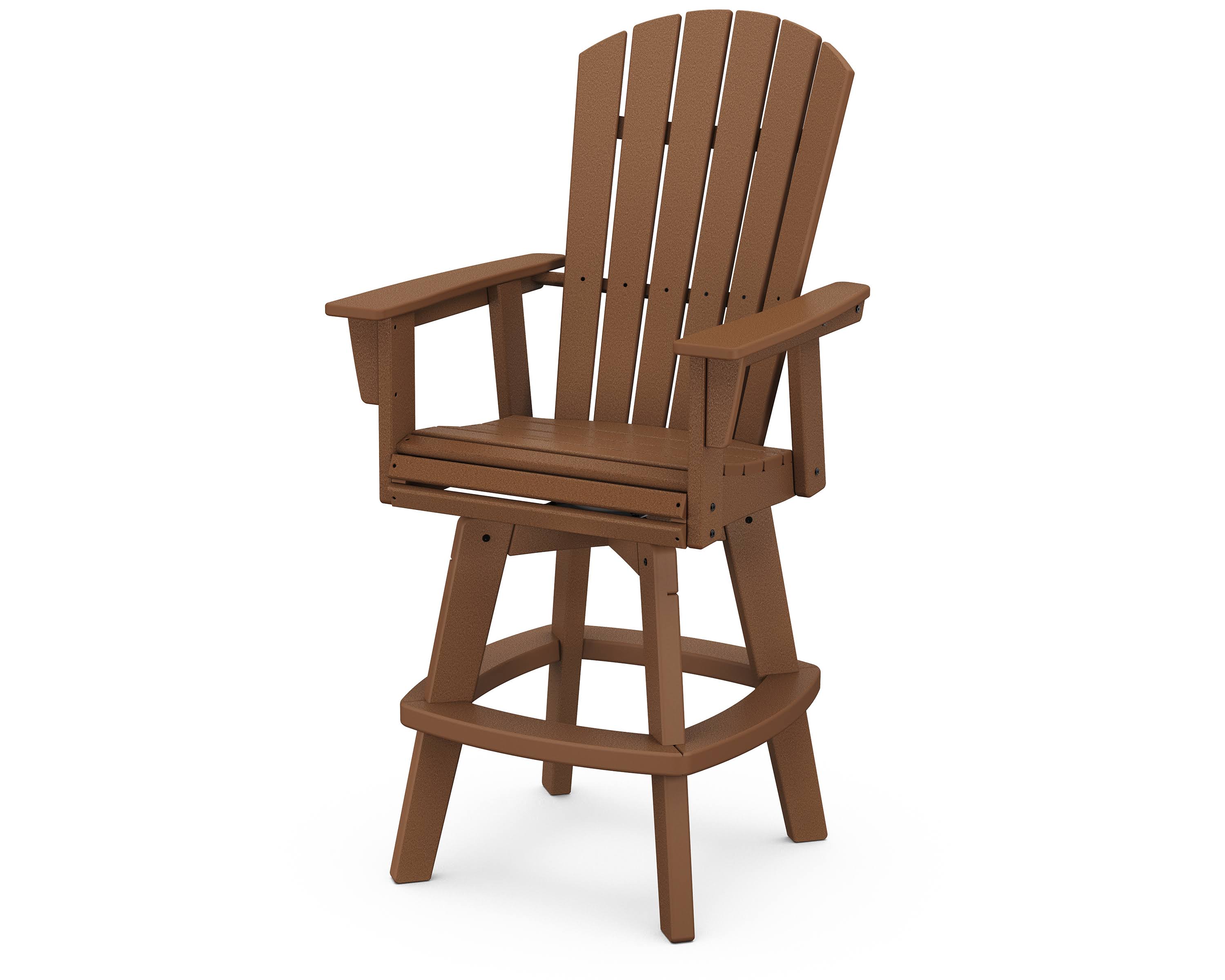 POLYWOOD Nautical Adirondack Swivel Bar Chair in 64MMGL_C3Z3 POLYWOOD Nautical Adirondack Swivel Bar Chair in 64MMGL_C3Z3
