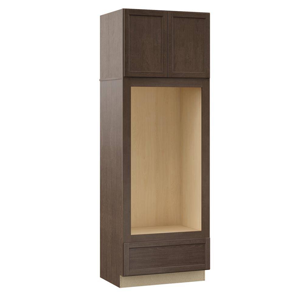 Hampton Bay Shaker Assembled 33x96x24 in. Double Oven Kitchen Cabinet in UALZOF_8ROA