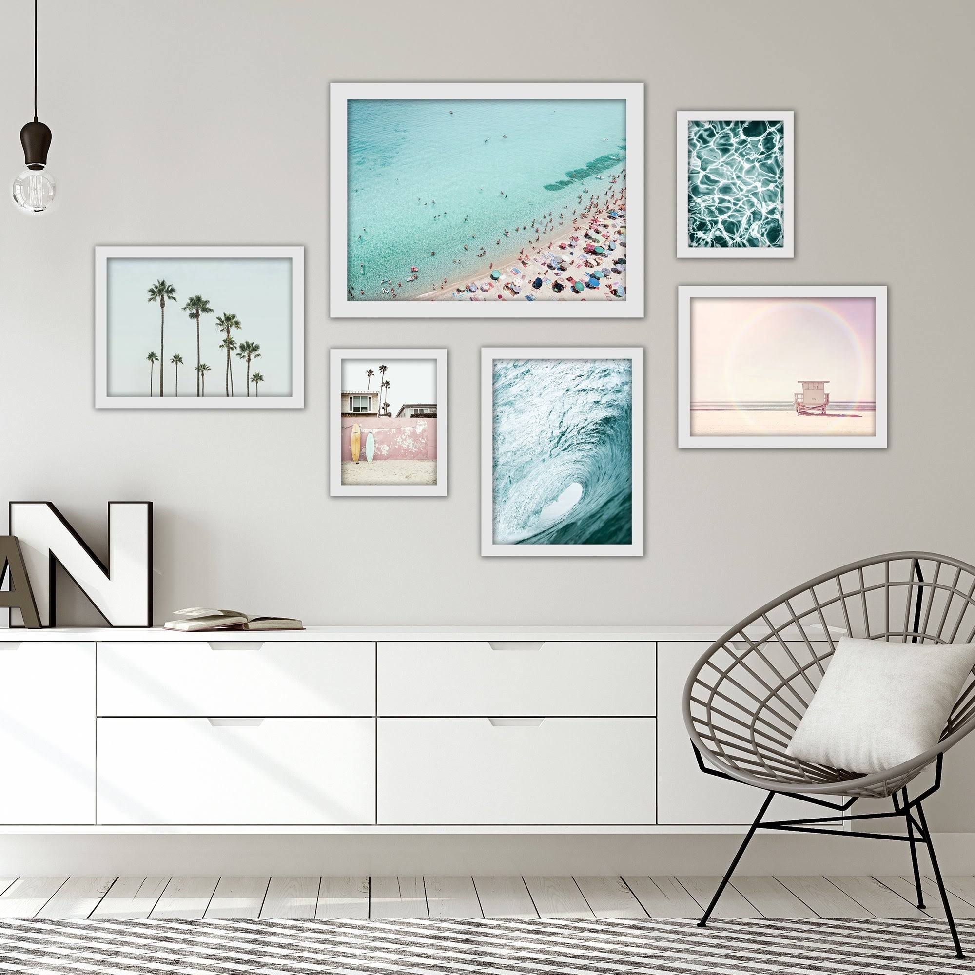Americanflat 6 Piece White Framed Gallery Wall Art Set - Beach R0TOBN_WJAR Americanflat 6 Piece White Framed Gallery Wall Art Set - Beach R0TOBN_WJAR