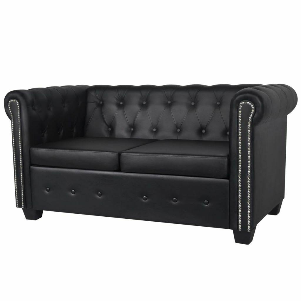 vidaXL Chesterfield 2-Seater Artificial Leather RJJVYL_NXVW vidaXL Chesterfield 2-Seater Artificial Leather RJJVYL_NXVW
