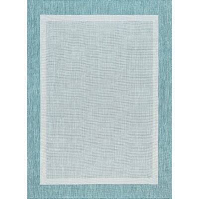Deerfield Flatweave Aqua Rug Three Posts Rug Size Rectangle 8'9'' x 12'2'' LJ6WKD_M6ZZ