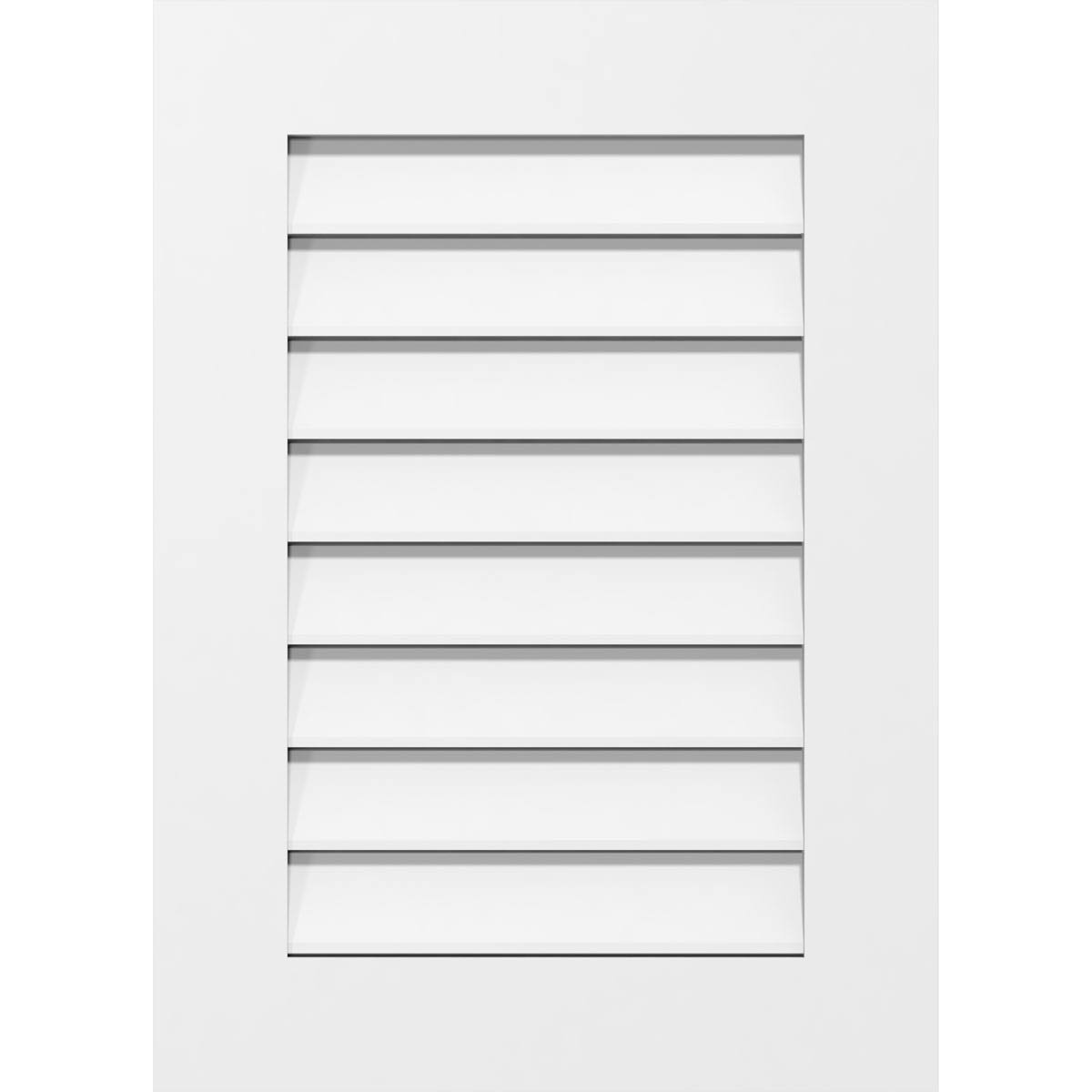 Vertical Surface Mount: Functional, Standard Frame PVC Gable Vent Ekena Millwork Size: 36  ND0G7U_YIE4