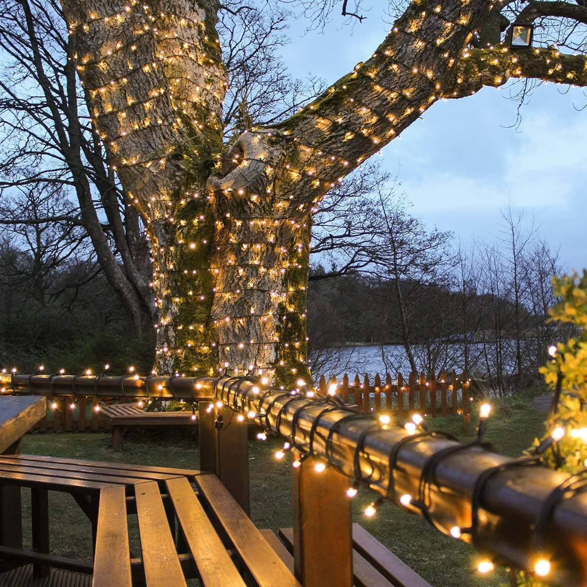 25m Pink String Lights, Connectable, 200 LEDs, Black 2T8KFQ_DOPC