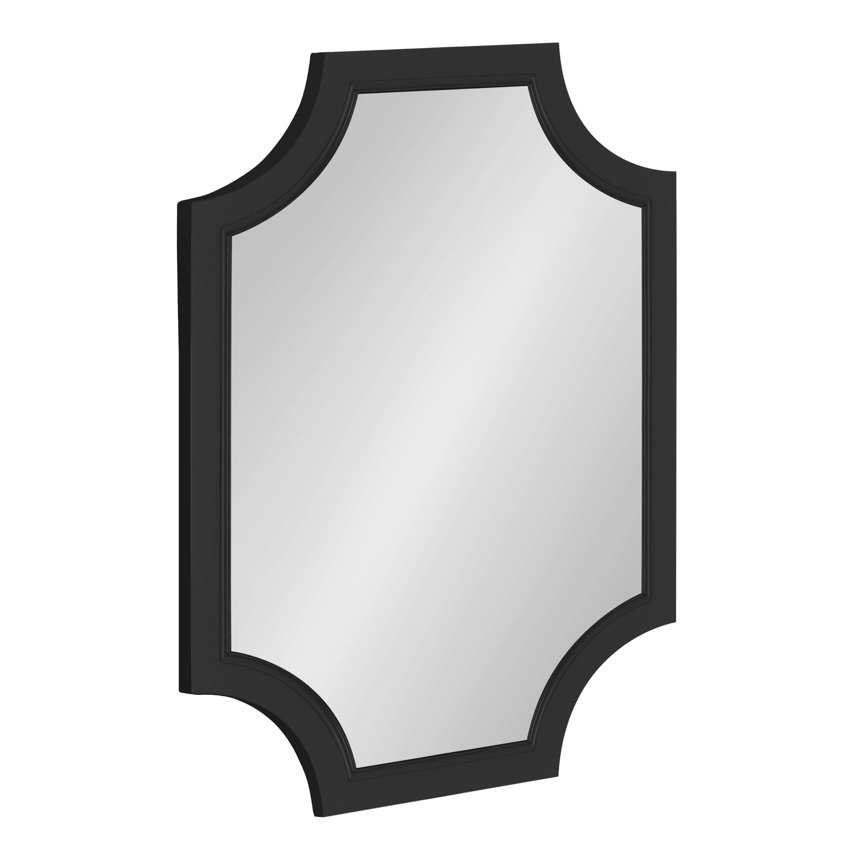 Kate and Laurel Hogan Scalloped Wood Framed Mirror - Black - V8DXEM_DCTM Kate and Laurel Hogan Scalloped Wood Framed Mirror - Black - V8DXEM_DCTM
