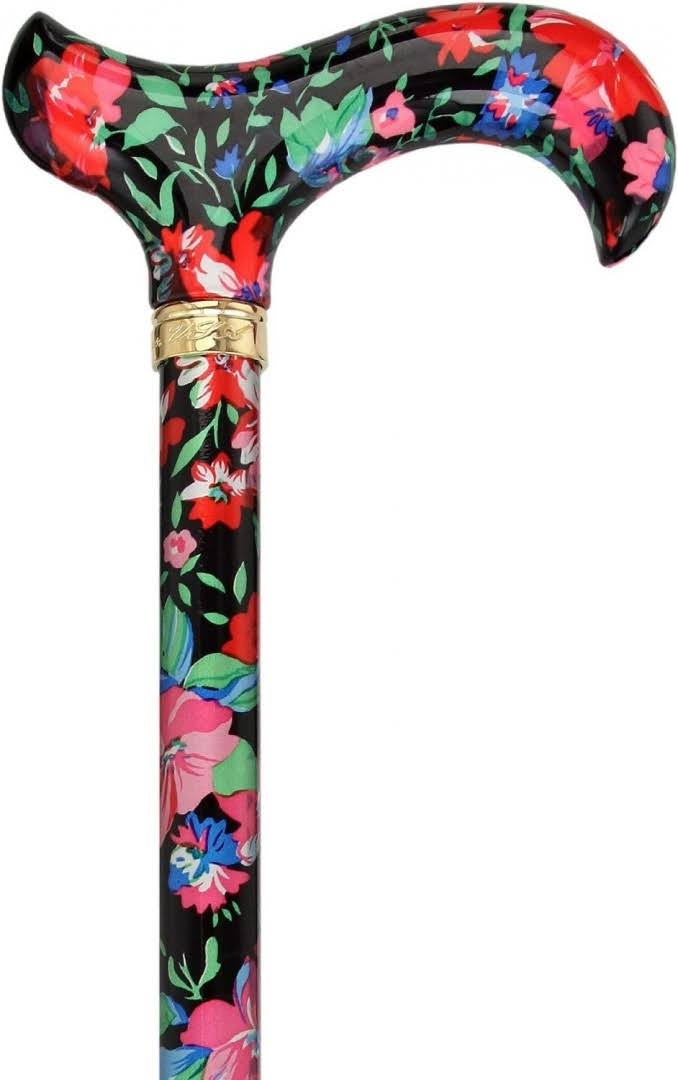 Royal Canes -Moonlit Floral Derby-Handle Designer Adjustable N91ZPG_NSQC