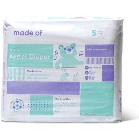 Made of Better Baby Diaper - No Dyes, No Chlorine, Non-Toxic - Size 5, (4-Pack - 96 Count) 0EURWS_HNIP Made of Better Baby Diaper - No Dyes, No Chlorine, Non-Toxic - Size 5, (4-Pack - 96 Count) 0EURWS_HNIP