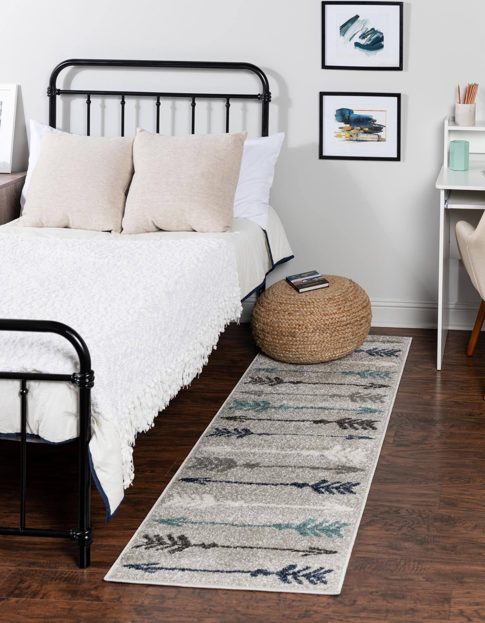 Unique Loom Autumn Arrow Area Rug (2'6 x 10' Runner - Grey), 6CUFJW_N1YZ Unique Loom Autumn Arrow Area Rug (2'6 x 10' Runner - Grey), 6CUFJW_N1YZ