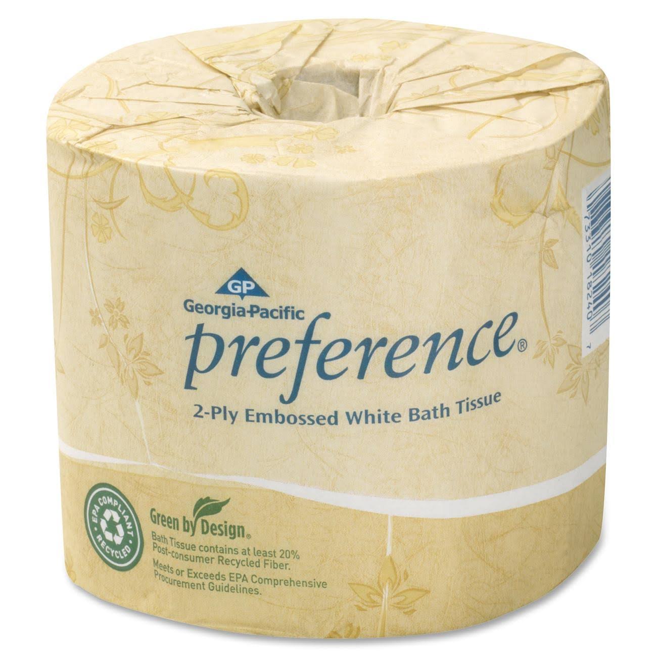 Georgia-Pacific Preference Embossed Bathroom Tissue, White - 80 rolls, 550 sheets each A9DPSG_9G2P Georgia-Pacific Preference Embossed Bathroom Tissue, White - 80 rolls, 550 sheets each A9DPSG_9G2P
