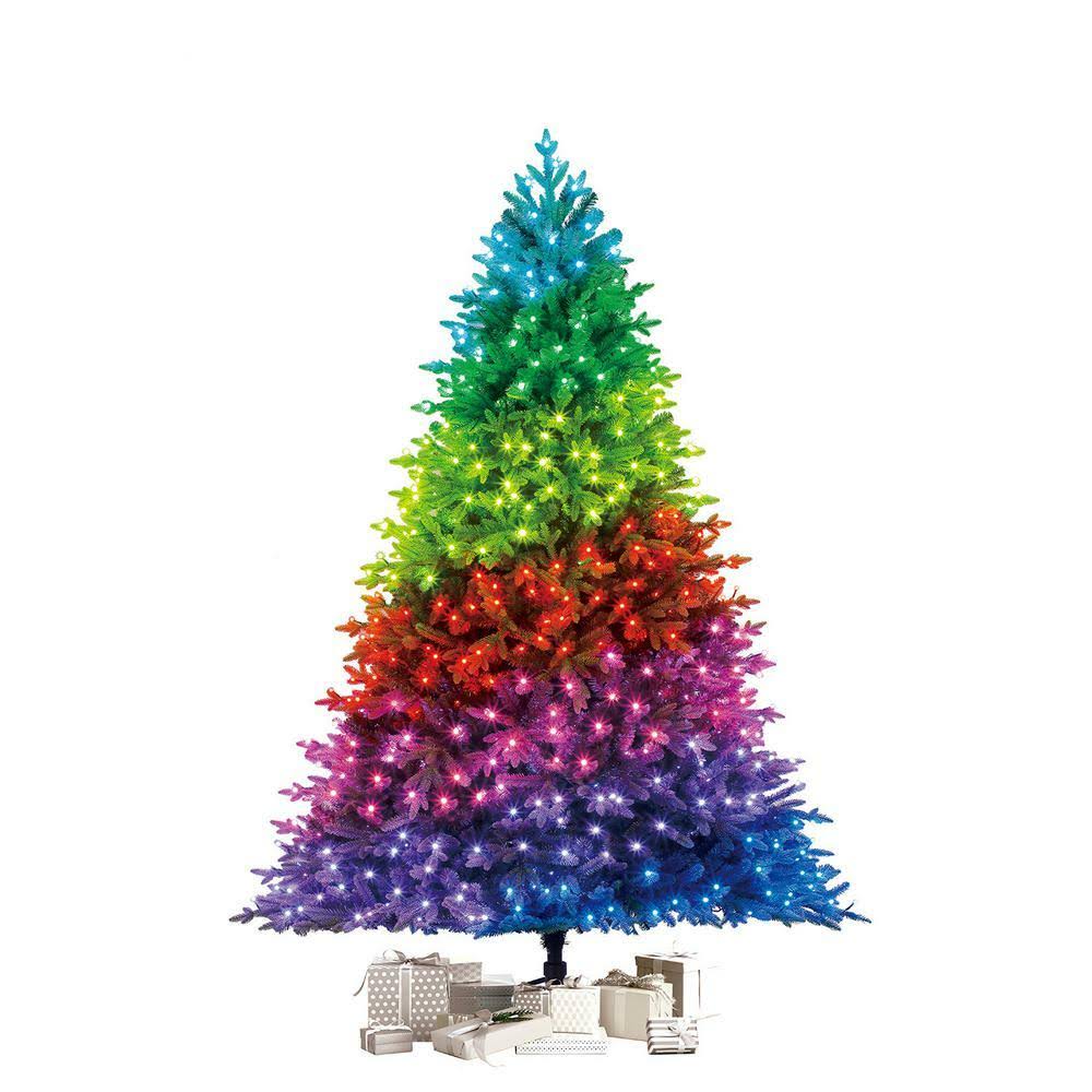Home Decorators Collection 7.5 ft. Swiss Mountain Black Spruce Twinkly Rainbow Christmas Tree with 600 RGB LED Technology 15M4E5_XLJE Home Decorators Collection 7.5 ft. Swiss Mountain Black Spruce Twinkly Rainbow Christmas Tree with 600 RGB LED Technology 15M4E5_XLJE