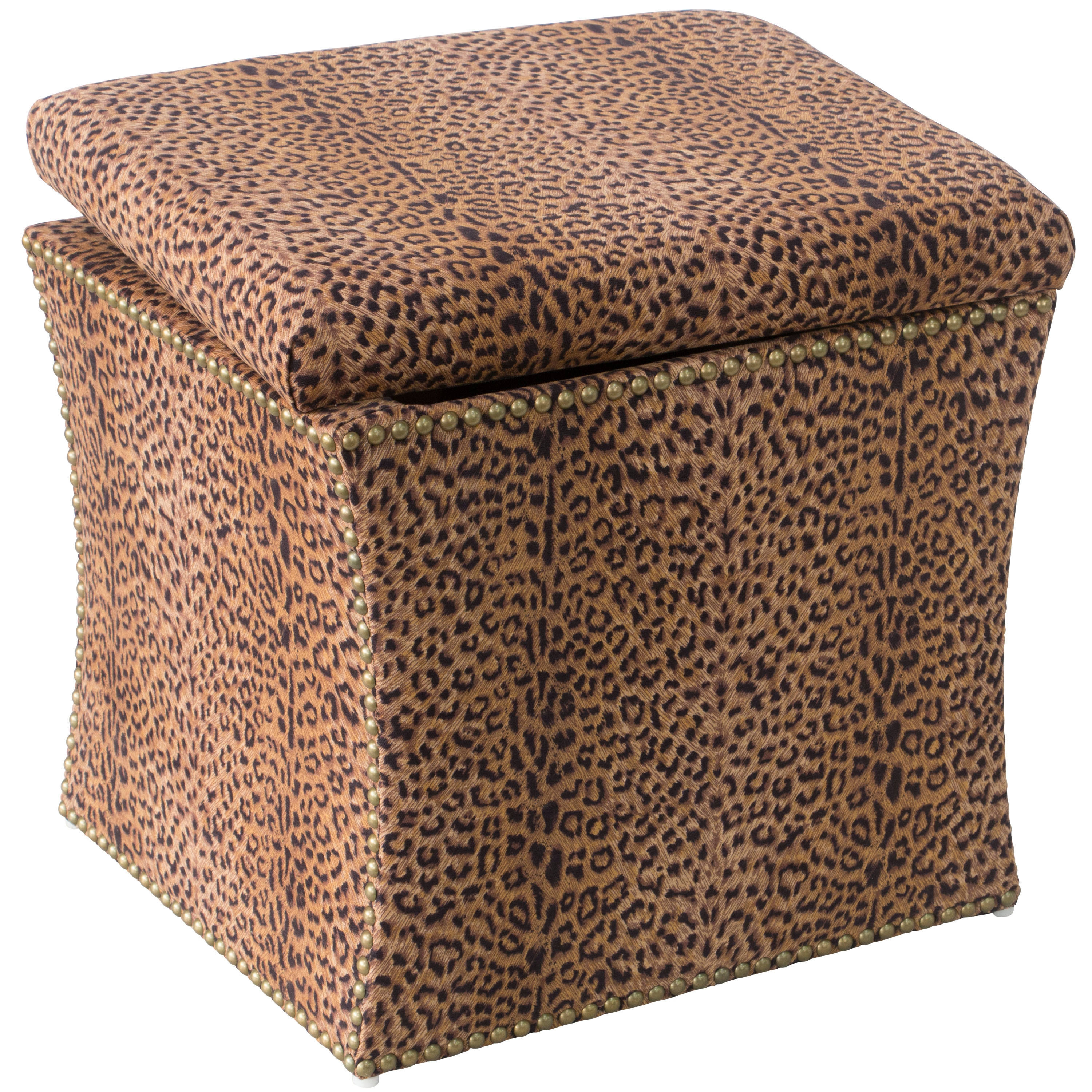 Skyline Furniture Cheetah Earth Fabric Storage Ottoman in Cheetah ZG445B_RW5V Skyline Furniture Cheetah Earth Fabric Storage Ottoman in Cheetah ZG445B_RW5V