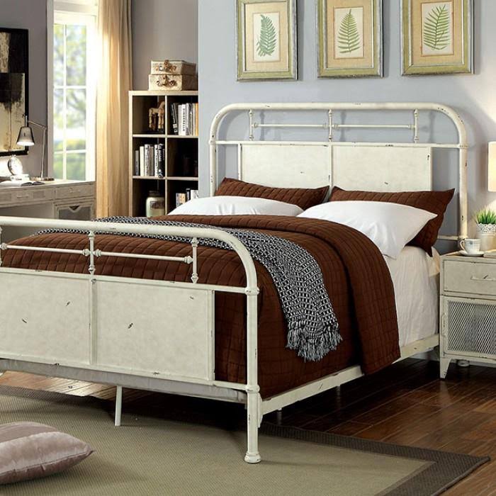 Furniture of America Haldus Distressed White Twin GNEHIU_OSSN