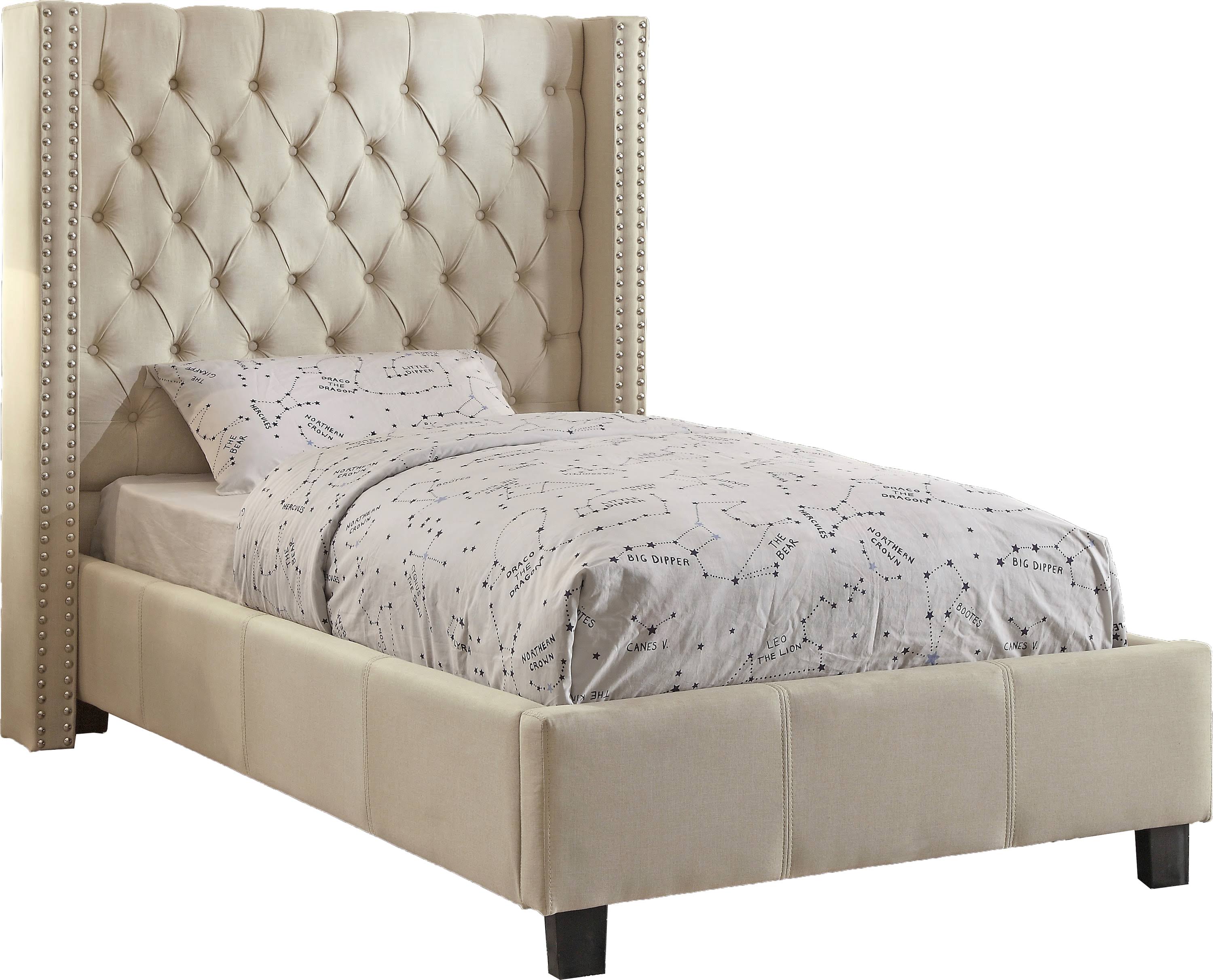 Meridian Furniture Ashton Beige Linen Twin AH00G7_XFWP Meridian Furniture Ashton Beige Linen Twin AH00G7_XFWP