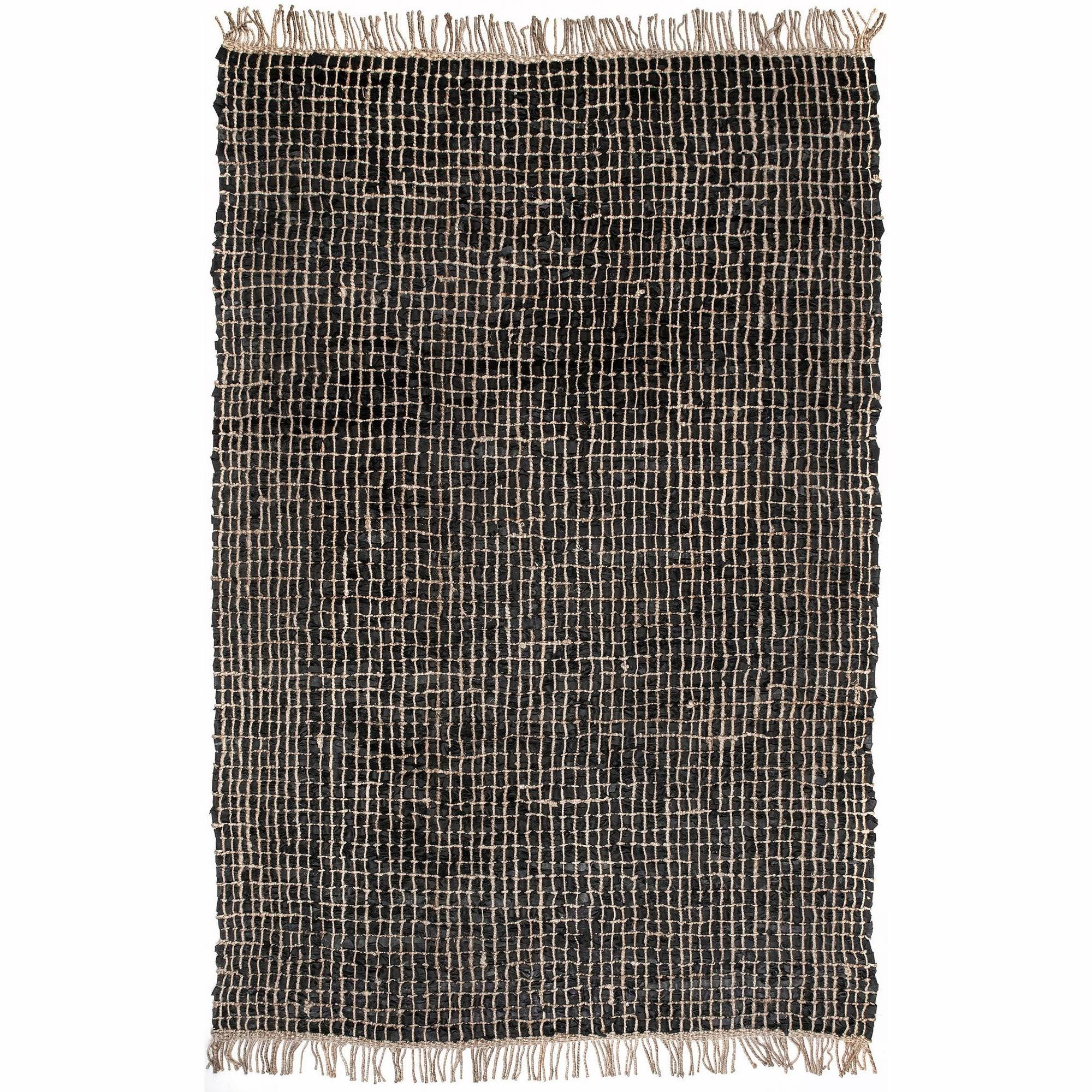 nuLOOM Briana Leather and Jute Flatweave Area Rug - 5' x 8' - BOCI44_E99L nuLOOM Briana Leather and Jute Flatweave Area Rug - 5' x 8' - BOCI44_E99L
