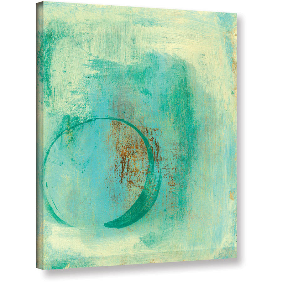ArtWall Elena Ray Teal Enso Gallery-Wrapped Canvas - QACF2U_OYPK