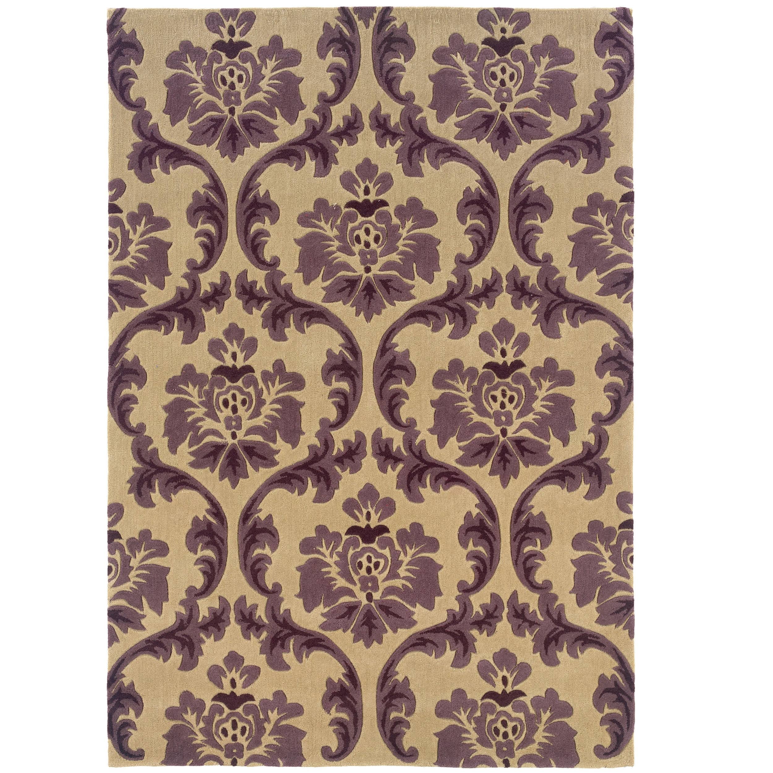 Linon Trio Area Rug - Cream / Purple, Size 5' x 7' 2GVETO_44II