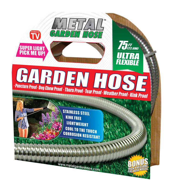 Metal Garden Hose - 75 ft. | Stainless J2JMZA_KAN9 Metal Garden Hose - 75 ft. | Stainless J2JMZA_KAN9