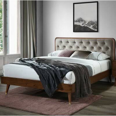 Benites Queen Tufted Low Profile Platform Bed Mercury 5CMN17_CTAM Benites Queen Tufted Low Profile Platform Bed Mercury 5CMN17_CTAM