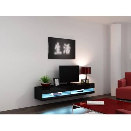 Maxima House Vigo New High Gloss TV Stand (Black) I5EMIB_TAN8