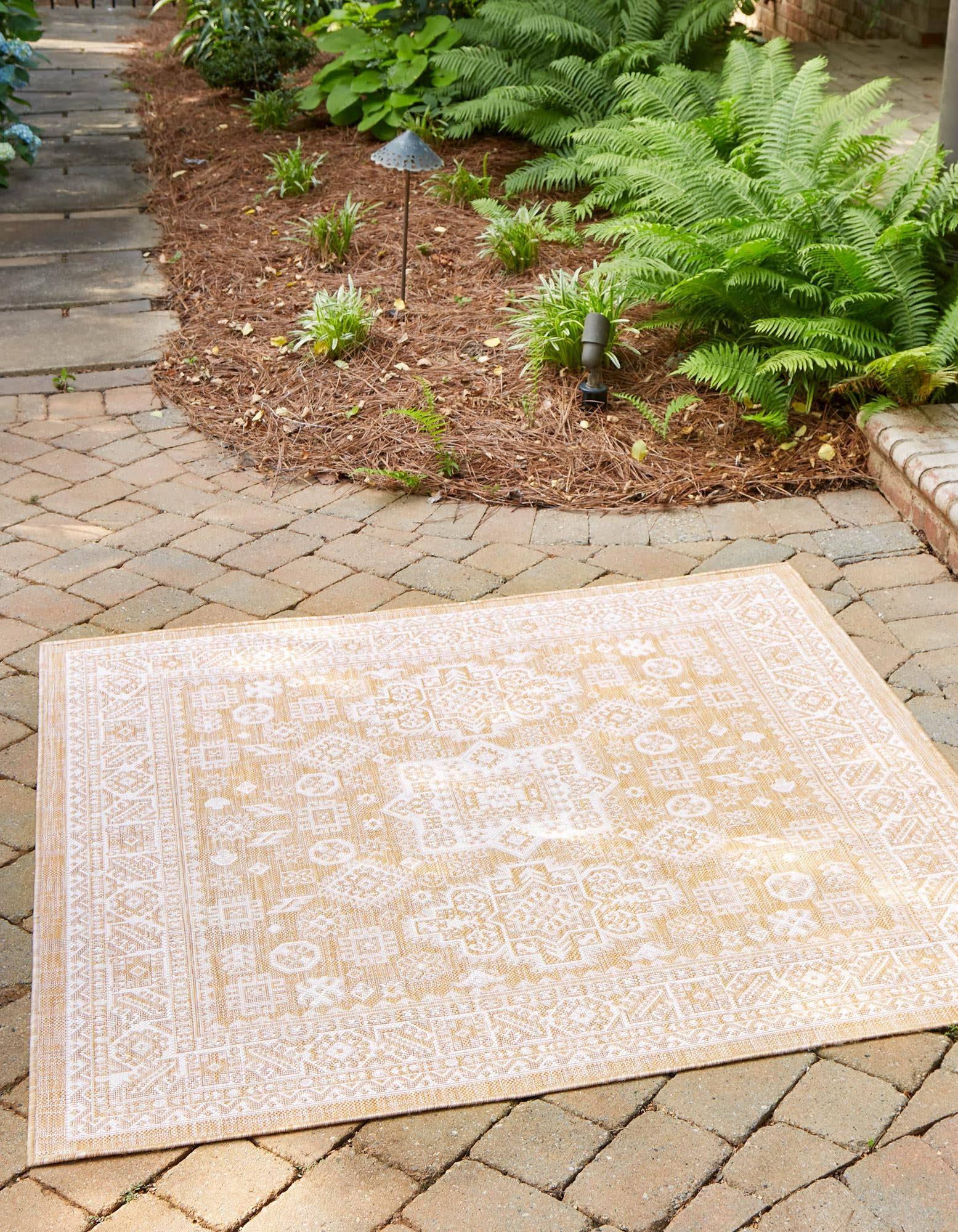 Outdoor Aztec 10 ft Square Natural Floral Area Rug Indoor Outdoor PEEIUS_FKZZ Outdoor Aztec 10 ft Square Natural Floral Area Rug Indoor Outdoor PEEIUS_FKZZ