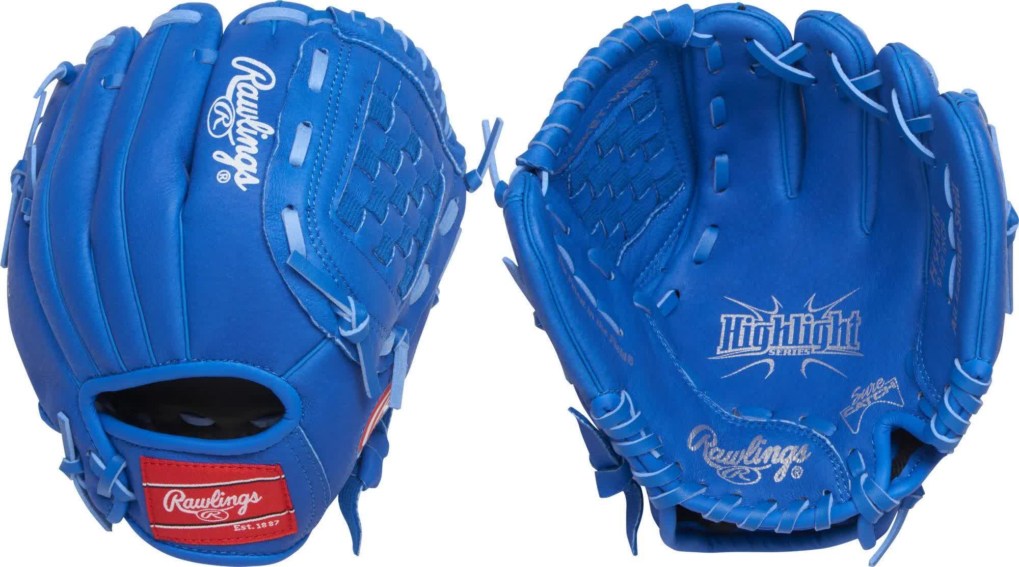 Rawlings 11.5 inch Highlight Series Youth Baseball Glove, Right Hand Throw, Size One size, FUFZVL_GTSM Rawlings 11.5 inch Highlight Series Youth Baseball Glove, Right Hand Throw, Size One size, FUFZVL_GTSM